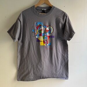 Frank Lloyd‎ Wright Foundation Graphic T Shirt Abstract Art Turtles Gray Size L